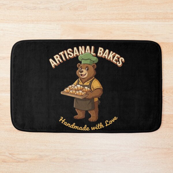 Item preview, Artisanal Bakes – Handmade with Love | Cute Bear Baker Illustration designed and sold by Dogandesighn.