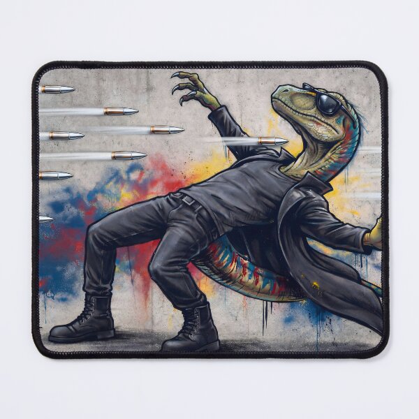 Item preview, Neosaurus – Bullet Time Dinosaur Graffiti Street Art Parody designed and sold by SceneTwister.