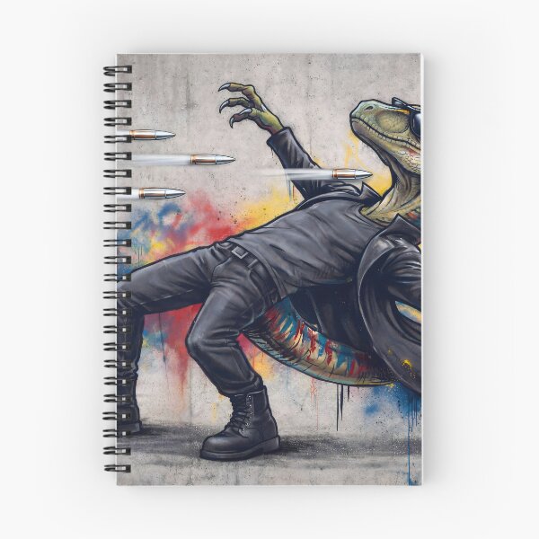 Item preview, Neosaurus – Bullet Time Dinosaur Graffiti Street Art Parody designed and sold by SceneTwister.