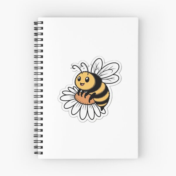 Item preview, Cute Cottagecore Honey Bee on Wildflower Spring Sticker designed and sold by Bianca Oltean.