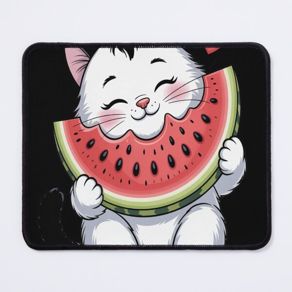 Item preview, Cute Cat Eating Watermelon Funny Tropical Fruit Lover Summer designed and sold by kakashinn.