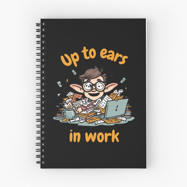 Artikelvorschau, Bis über beide Ohren im Büro – Lustiges Büro-Humor-Shirt entworfen und verkauft von GigaFactory.
