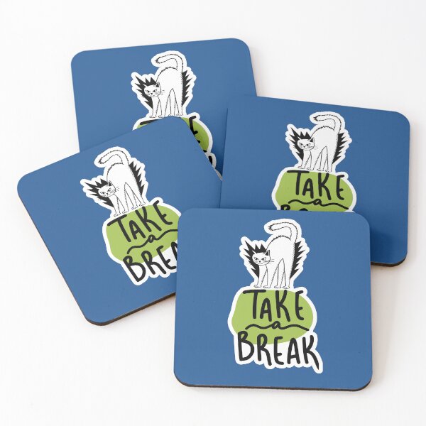 Item preview, Funny Sassy Cat: Take a Break Sticker designed and sold by Rosenthal Studio Kreativo.