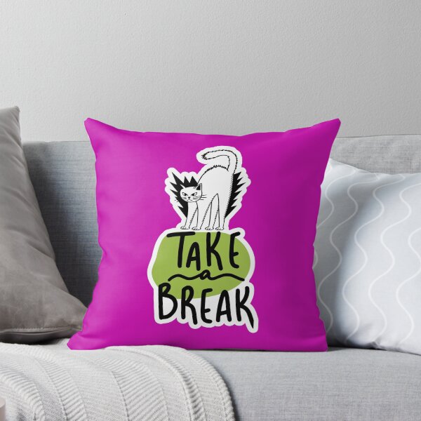 Item preview, Funny Sassy Cat: Take a Break Sticker designed and sold by Rosenthal Studio Kreativo.