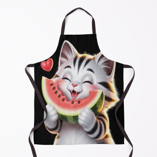 Item preview, Cute Cat Eating Watermelon Funny Tropical Fruit Lover Summer designed and sold by kakashinn.