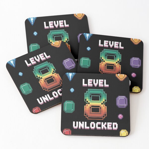 Item preview, Level 8 Unlocked Birthday - Gamer 8th Birthday designed and sold by brinbotty.