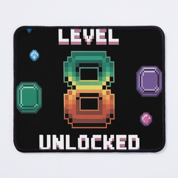 Item preview, Level 8 Unlocked Birthday - Gamer 8th Birthday designed and sold by brinbotty.