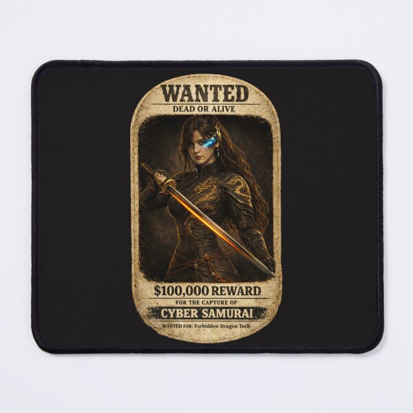 Item preview, Cyber Samurai Wanted Poster – Vintage Bounty Hunter Style designed and sold by Dragon-Samurai.
