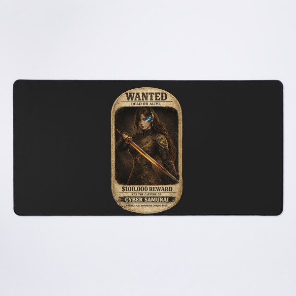 Item preview, Cyber Samurai Wanted Poster – Vintage Bounty Hunter Style designed and sold by Dragon-Samurai.