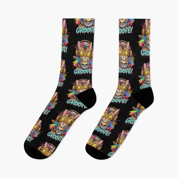 Item preview, Groove Cat – Funky Music Lover Street Art Illustration designed and sold by Dogandesighn.