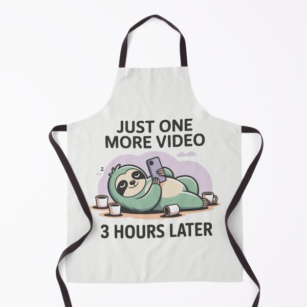Item preview, Just One More Video Sloth Procrastination Social Media designed and sold by SplashTastic.