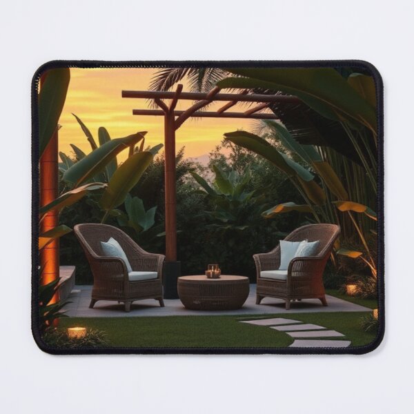 Item preview, Serene Tropical Zen Garden at Sunset designed and sold by Jade Ado.
