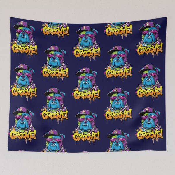 Item preview, "Groove Bulldog – Urban Graffiti Vibes" designed and sold by Dogandesighn.