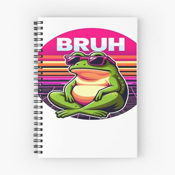Item preview, Bruh Frog Retro Synthwave Meme Classic T-Shirt designed and sold by pp-por.