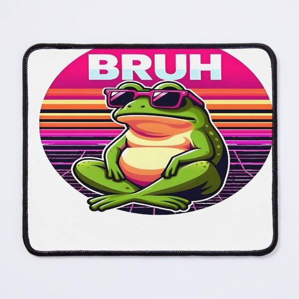 Item preview, Bruh Frog Retro Synthwave Meme Classic T-Shirt designed and sold by pp-por.