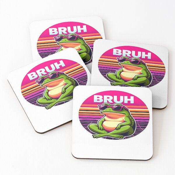 Item preview, Bruh Frog Retro Synthwave Meme Classic T-Shirt designed and sold by pp-por.