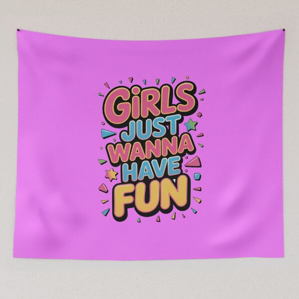 Item preview, Playful "Girls Just Wanna Have Fun" Cyndi Tee designed and sold by Enea Kelo.