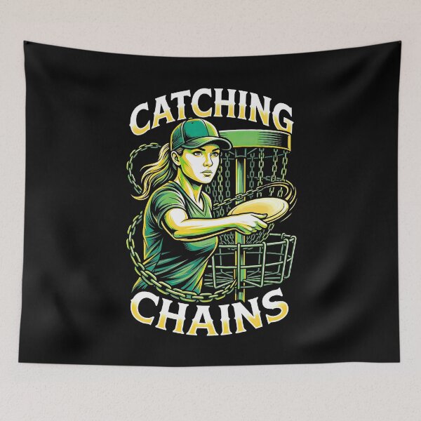 Item preview, Funny Disc Golf Girl Catching Chains Woman Player designed and sold by GrandeDuc.