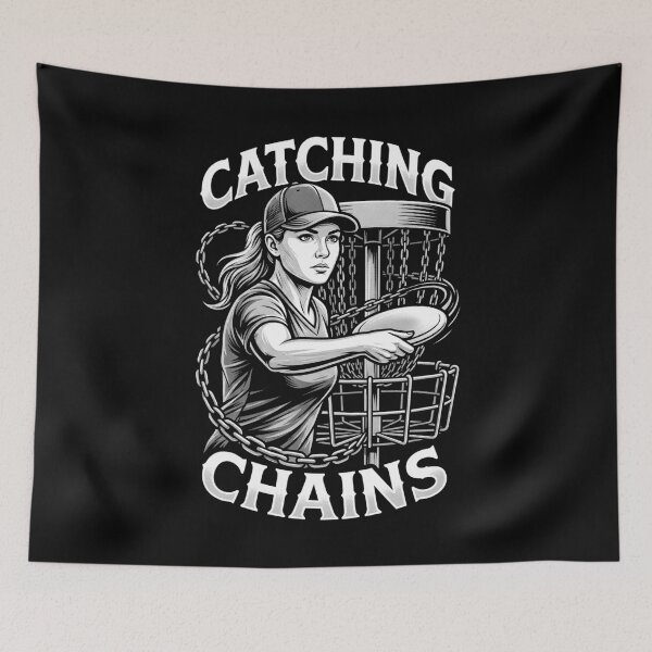 Item preview, Funny Disc Golf Girl Catching Chains Woman Player designed and sold by GrandeDuc.