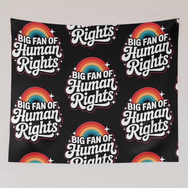 Item preview, Big Fan Of Human Rights Rainbow Equality Political Protest designed and sold by RDGNR.