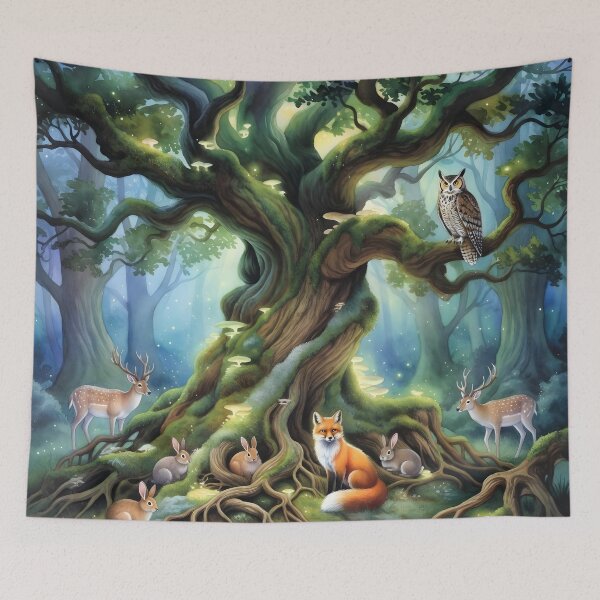 Item preview, Enchanted forest, Woodland Animals Scene  designed and sold by Gear Camel.
