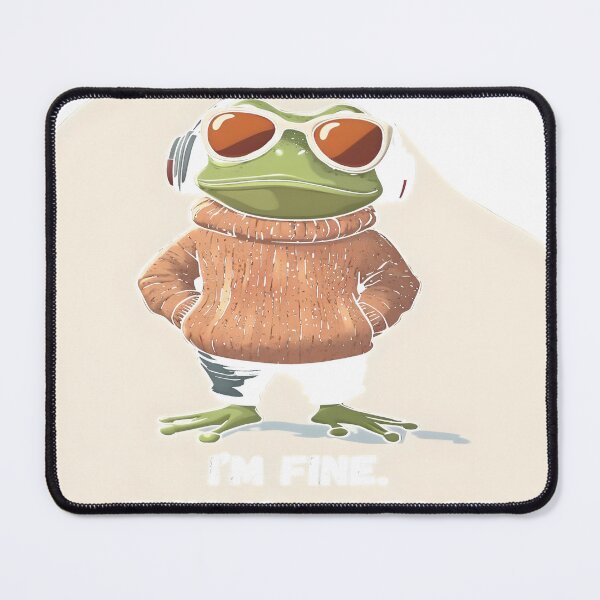 Item preview, Cool Frog Wearing Headphones – Cozy Aesthetic Meme Illustration Essential T-Shirt designed and sold by pp-por.