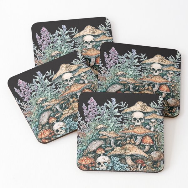 Item preview, Dark Cottagecore Skull & Mushroom Forest | Gothic Botanical Aesthetic designed and sold by SKULLARTISTRY.