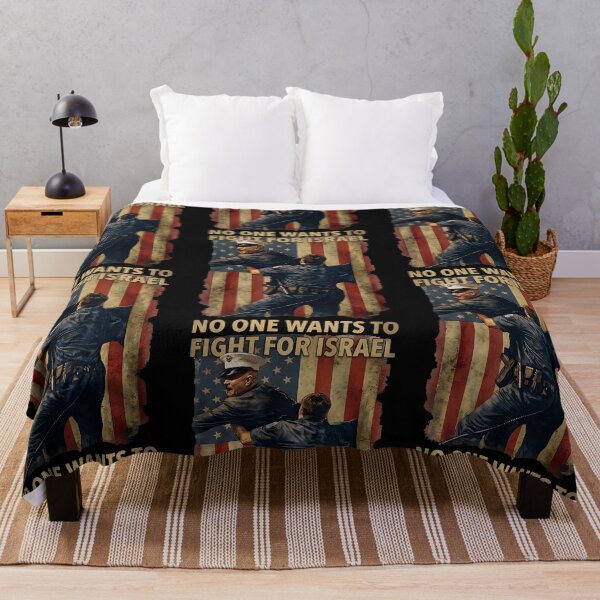 Item preview, No One Wants To Fight For Israel Resist War American Flag designed and sold by RDGNR.