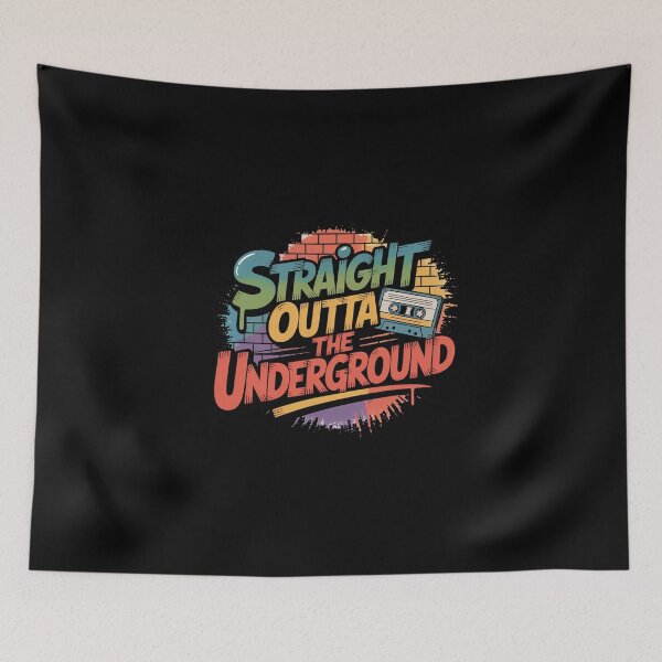 Item preview, Edgy "Straight Outta the Underground" Hip-Hop Tee designed and sold by Enea Kelo.