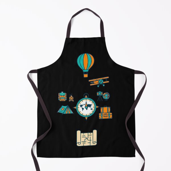 Item preview, Retro Traveler's Vertical Map - Vintage Hot Air Balloon & Camping Adventure Art designed and sold by AbulailArt.