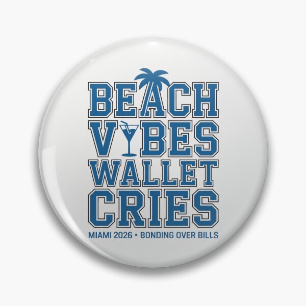 Item preview, Beach Vibes Wallet Cries Miami Collegiate Travel Humor designed and sold by SplashTastic.