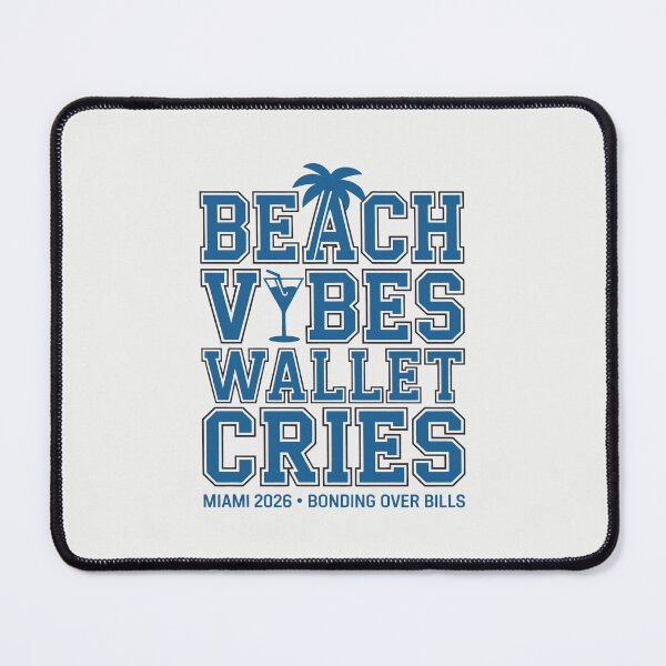 Item preview, Beach Vibes Wallet Cries Miami Collegiate Travel Humor designed and sold by SplashTastic.