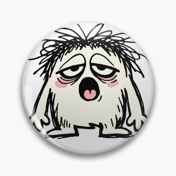 Item preview, A tired doodle monster expressing exhaustion in a humorous way. The relatable emotion gives it strong meme potential. designed and sold by Dejbar.