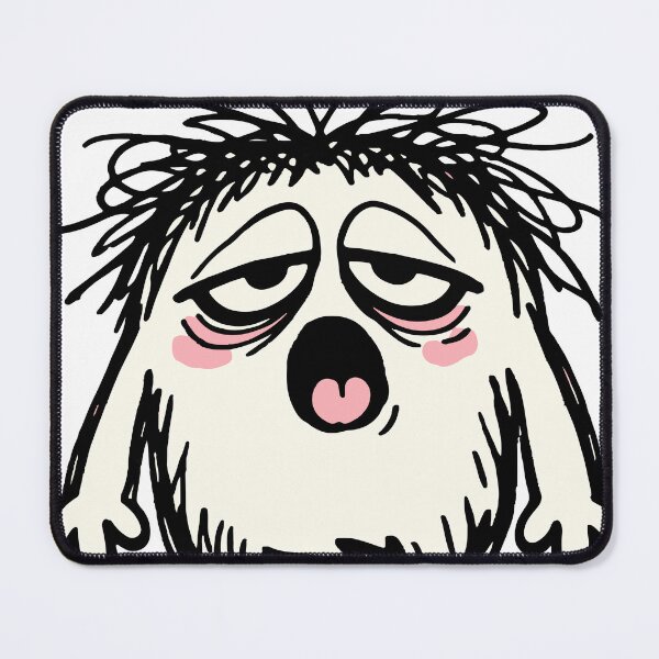 Item preview, A tired doodle monster expressing exhaustion in a humorous way. The relatable emotion gives it strong meme potential. designed and sold by Dejbar.