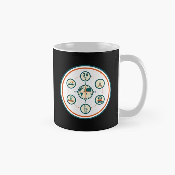 Item preview, Retro Global Landmark Badge - Vintage World Compass & Travel Icons designed and sold by AbulailArt.