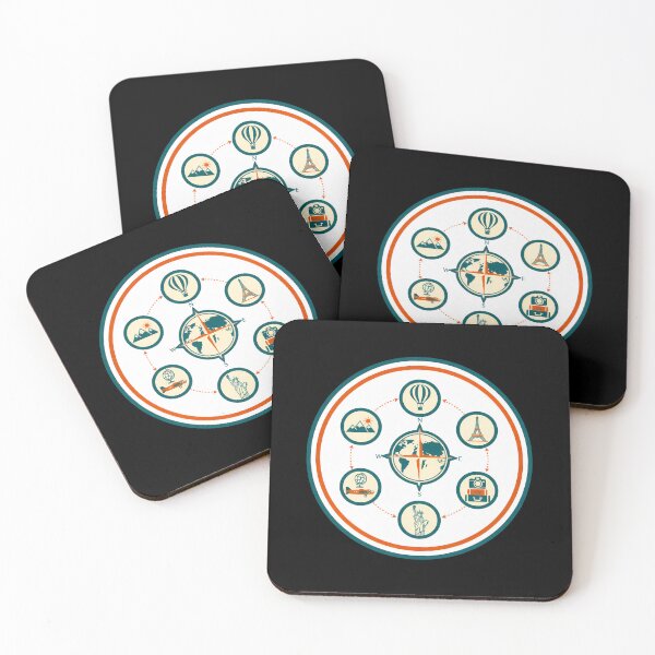 Item preview, Retro Global Landmark Badge - Vintage World Compass & Travel Icons designed and sold by AbulailArt.