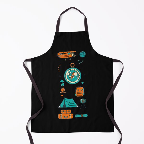 Item preview, Retro Explorer’s Vertical Roadmap - Vintage Travel Compass & Camping Gear Art designed and sold by AbulailArt.