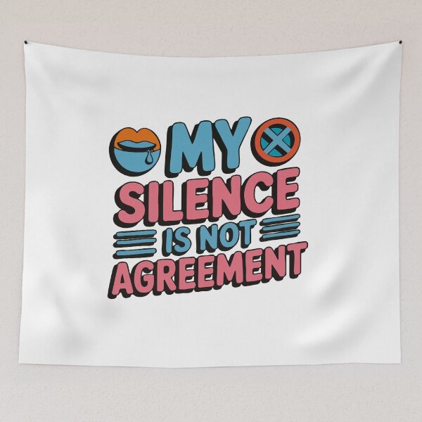 Item preview, My Silence Is Not Agreement Sarcastic Funny Quote designed and sold by Pepeartshop.