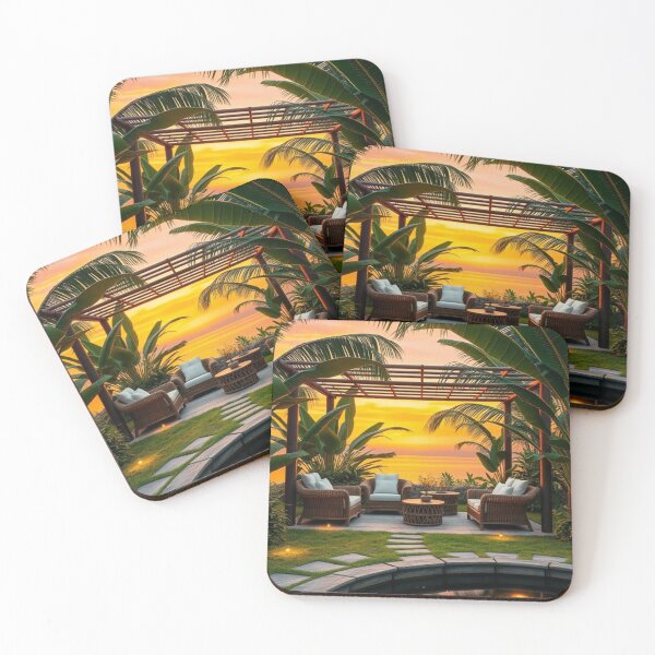 Item preview, Luxury Tropical Backyard Pergola with Koi Pond designed and sold by Vida e Arte.
