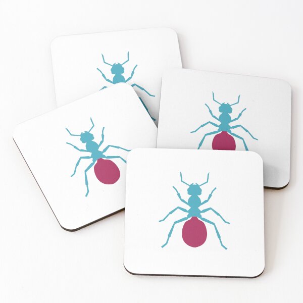 Item preview, Cyan and Magenta Ant Silhouette – Modern Pop Art for Young Creatives designed and sold by bsbd-action.