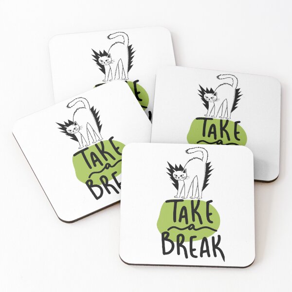 Item preview, Sassy Cat "Take a Break" - Minimalist Outline Design designed and sold by Rosenthal Studio Kreativo.