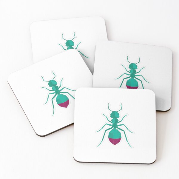 Item preview, Emerald Ant Low Poly – Elegant Insect Sticker for Collectors designed and sold by bsbd-action.