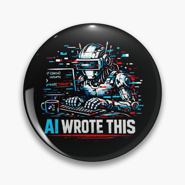 Item preview, AI Wrote This Artificial Intelligence Glitch Art Cyberpunk designed and sold by SplashTastic.
