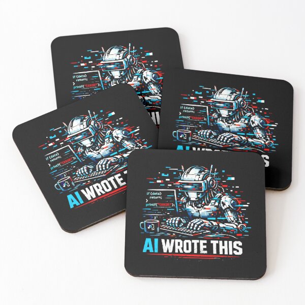 Item preview, AI Wrote This Artificial Intelligence Glitch Art Cyberpunk designed and sold by SplashTastic.