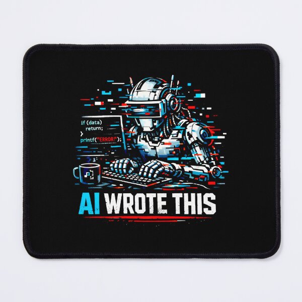 Item preview, AI Wrote This Artificial Intelligence Glitch Art Cyberpunk designed and sold by SplashTastic.
