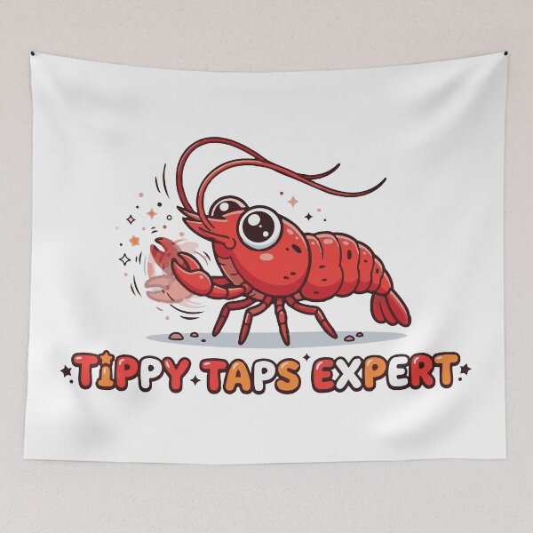Item preview, Tippy Taps Expert Cute Neocaridina Shrimp Meme designed and sold by Petzzz.