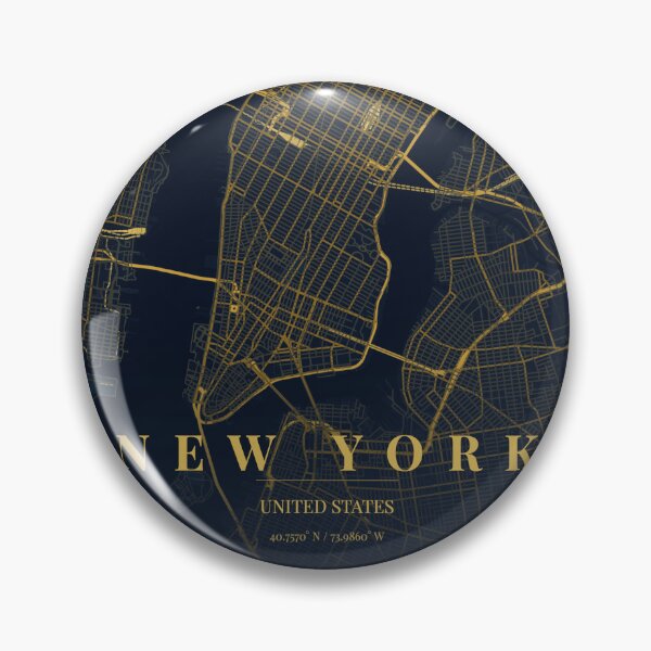 Item preview, New York Map in Midnight Blue designed and sold by CityMapsShop.