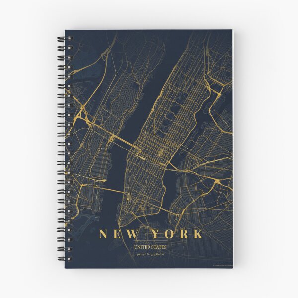 Item preview, New York Map in Midnight Blue designed and sold by CityMapsShop.