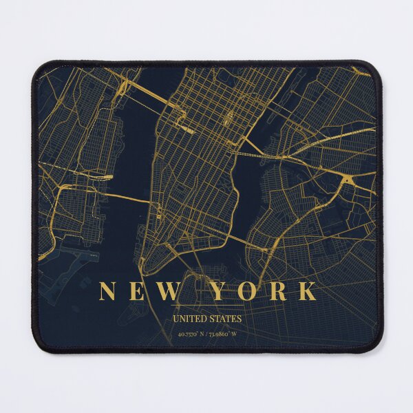 Item preview, New York Map in Midnight Blue designed and sold by CityMapsShop.