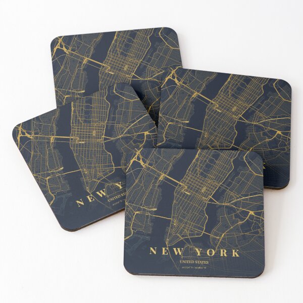 Item preview, New York Map in Midnight Blue designed and sold by CityMapsShop.